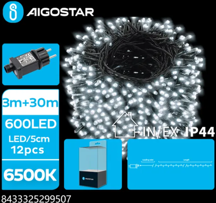 Guirnalda Luces Led Navidad Luz Blanca Max 6W 30 Metros