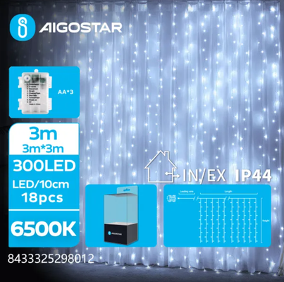 Tiras de Luces Led Navidad 3x3 mt pilas