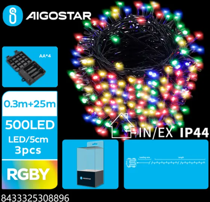 Tira Luces Led Navidad con Pila Varios Colores 25 Metros
