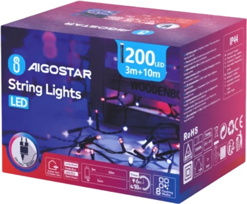 Tira Luces Led Navidad Luz Azul y Roja 3.6W 10 Metros Tira Luces Led Navidad Luz Azul y Roja 3.6W 10 Metros