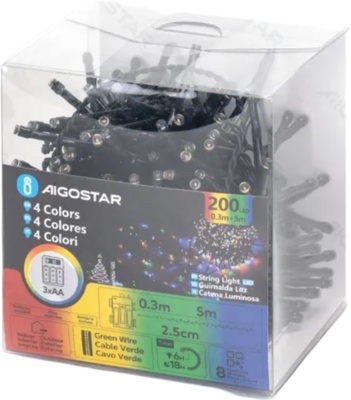 Tira Luces Led Navidad con Pila Varios Colores 0,3 x 5 m Tira Luces Led Navidad con Pila Varios Colores 0,3 x 5 m