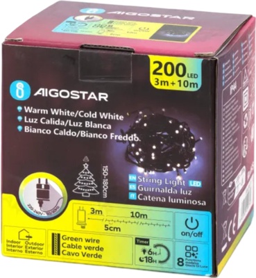 Tira de Luces Led de Navidad Luces Amarilla y Blanca 3.6W 10 Mt Tira de Luces Led de Navidad Luces Amarilla y Blanca 3.6W 10 Mt