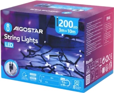 Tira de Luces Led de Navidad Luz Blanca 3.6W 10m enchufe Tira de Luces Led de Navidad Luz Blanca 3.6W 10m enchufe