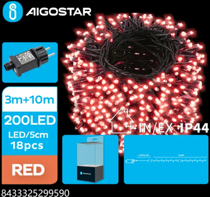 Tira Luces Led Navidad Luz Roja 3.6W 10m