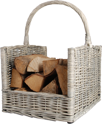 Cesta para Troncos Madera Gris