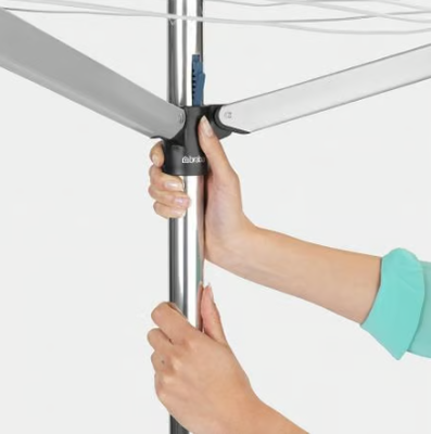 Tendedero Rotary Essential 4 Brazos 50 Metros Metallic Grey