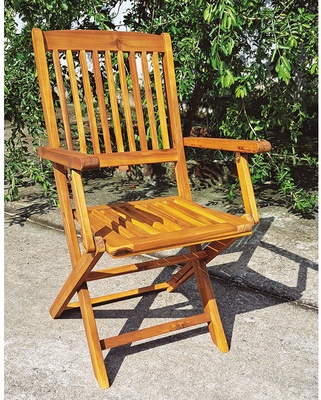 Juego de 2 Sillas Madera Acacia con Brazos Juego de 2 Sillas Madera Acacia con Brazos