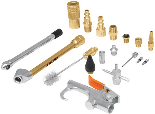 Juego Pistola y Accesorios Neumaticos compresor 18 Piezas Truper Juego Pistola y Accesorios Neumaticos compresor 18 Piezas Truper