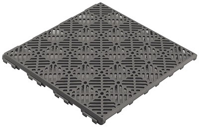 Baldosas Plastico Bahamas Antracita Pack 12 Unidades 30x30 cm