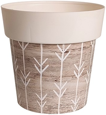 Maceta Melisa Redonda Iml Natural � 25 cm