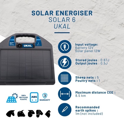 Pastor Electrico Solar Ukal 6