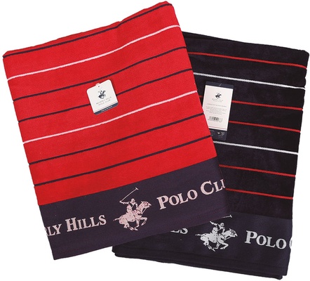 Toalla Playa 90x160cm Polo Club Roja