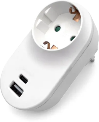 Enchufe Conversion Aleman 16A Blanco