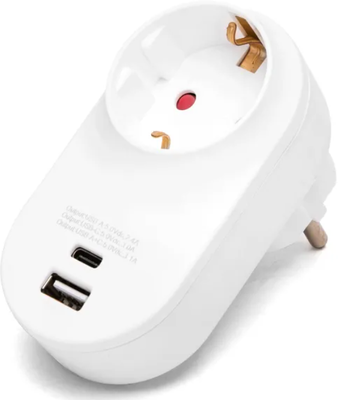 Enchufe Conversion Aleman 16A Blanco