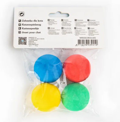 Juguete Pelota para Gatos 4 Colores