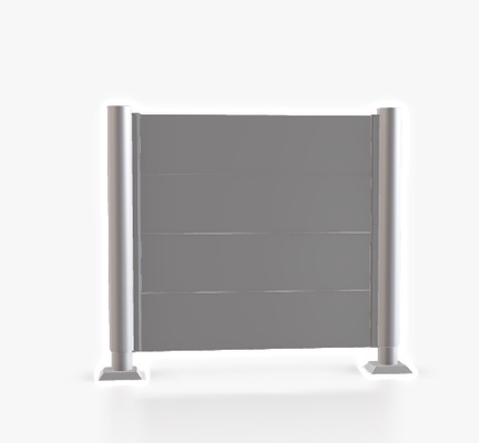 Pantalla Privacidad 135x100 Plata Metalica