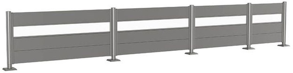 Pantalla Privacidad 135x150 Plata Metalica