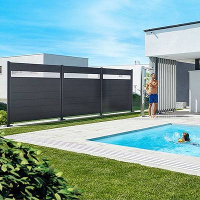 Pantalla Privacidad Con Panel 135x180 Plata Metalica