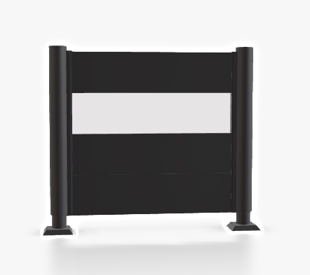 Pantalla Privacidad Con Panel 135x180 Gris Oscuro Pantalla Privacidad Con Panel 135x180 Gris Oscuro