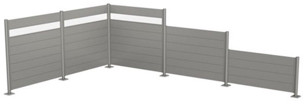 Pantalla Privacidad Con Panel 135x200 Gris Cuarzo