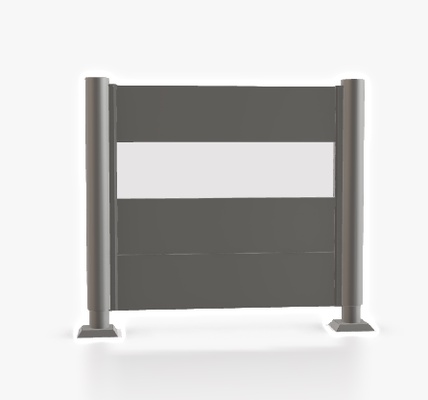 Pantalla Privacidad Con Panel 180x180 Gris Cuarzo Pantalla Privacidad Con Panel 180x180 Gris Cuarzo