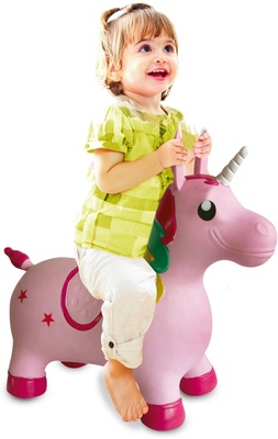 Correpasillos Unicornio Saltarin Colorido con Bomba