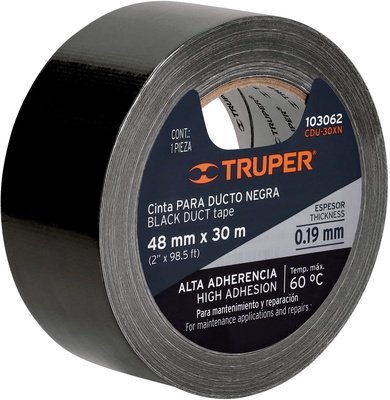 Cinta Americana 48mm Negro 30 Metros Cinta Americana 48mm Negro 30 Metros