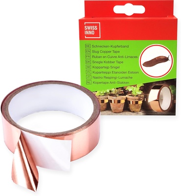 Cinta de Cobre Adhesiva Anti caracoles y Babosas 3cm x 5m Cinta de Cobre Adhesiva Anti caracoles y Babosas 3cm x 5m