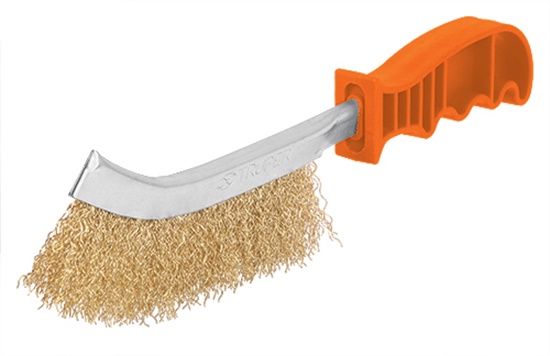 Cepillo Curvo Alambre Latonado