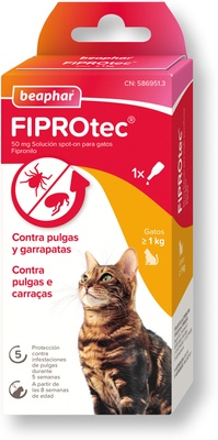 Beaphar FIPROtec Pipeta Antiparasitaria Gatos Beaphar FIPROtec Pipeta Antiparasitaria Gatos