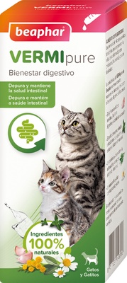 Beaphar VERMIpure Solucion Liquida Gatos y Gatitos 50ml