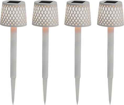 Aplique Solar Jardin Blanco 4 uds