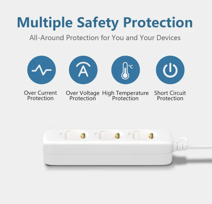 Regleta Alemana 3 Vias sin Interruptor 1,5 m