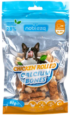 Huesos de Cuero Blanco Envueltos en Pollo