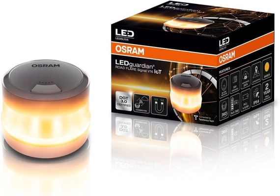 Baliza Luz Emergencia OSRAM LED Guardian V16 Conectada a la DGT 3.0