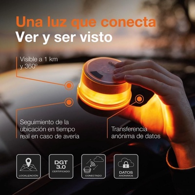 Baliza Luz Emergencia OSRAM LED Guardian V16 Conectada a la DGT 3.0