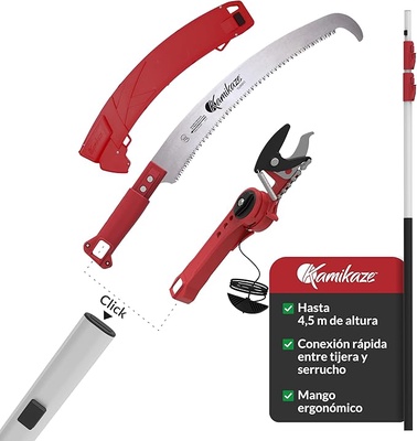 Pack ahorro Poda Kamikaze MT Pertiga + Serrucho + Tijera 4,50MT Pack ahorro Poda Kamikaze MT Pertiga + Serrucho + Tijera 4,50MT