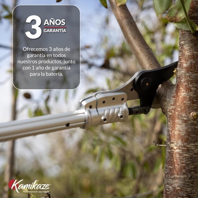 Tijera de Poda con Pertiga Kamikaze KV155: 155cm, Corte �38mm + 2 Bater�as Litio
