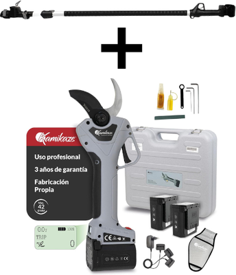 Kit Tijera de Poda Kamikaze KV-390 + Pertiga Telescopica 2,25mt Ligera
