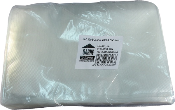 Paquete 100 Bolsas Malla 25x35 cm