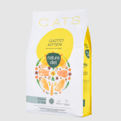 Pienso Gatos Kitten Natura Diet Chicken & Vegs 1,5 Kg
