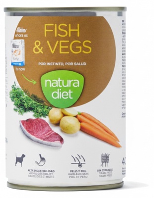 Lata Perro Natura Diet Dog Fish & Vegs 400 g