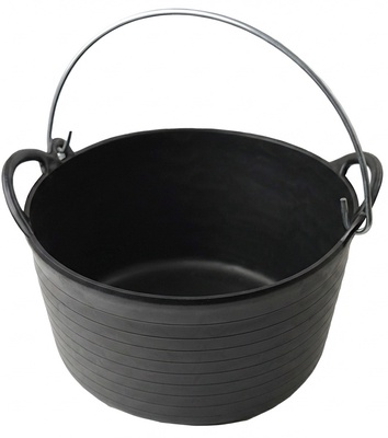 Capazo 12L Negro Reforzado C/Asa Metalica