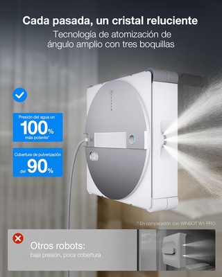 Ecovacs Winbot W3 Omni Robot Limpiacristales con Estacion Multifuncion