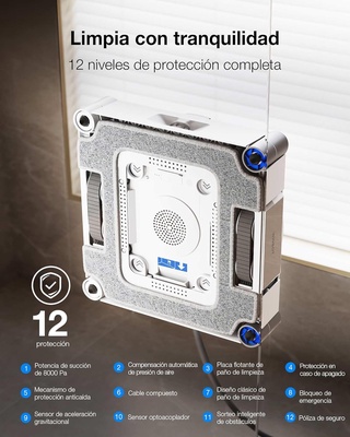 Ecovacs Winbot W3 Omni Robot Limpiacristales con Estacion Multifuncion